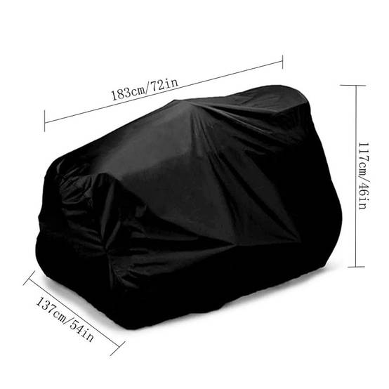 IntiMeg - Housse monobloc pour tondeuse à gazon, tracteur et mobilier d'extérieur, imperméable et anti-poussière, 183 x 137 x 117 cm IntiMeg - Image 4