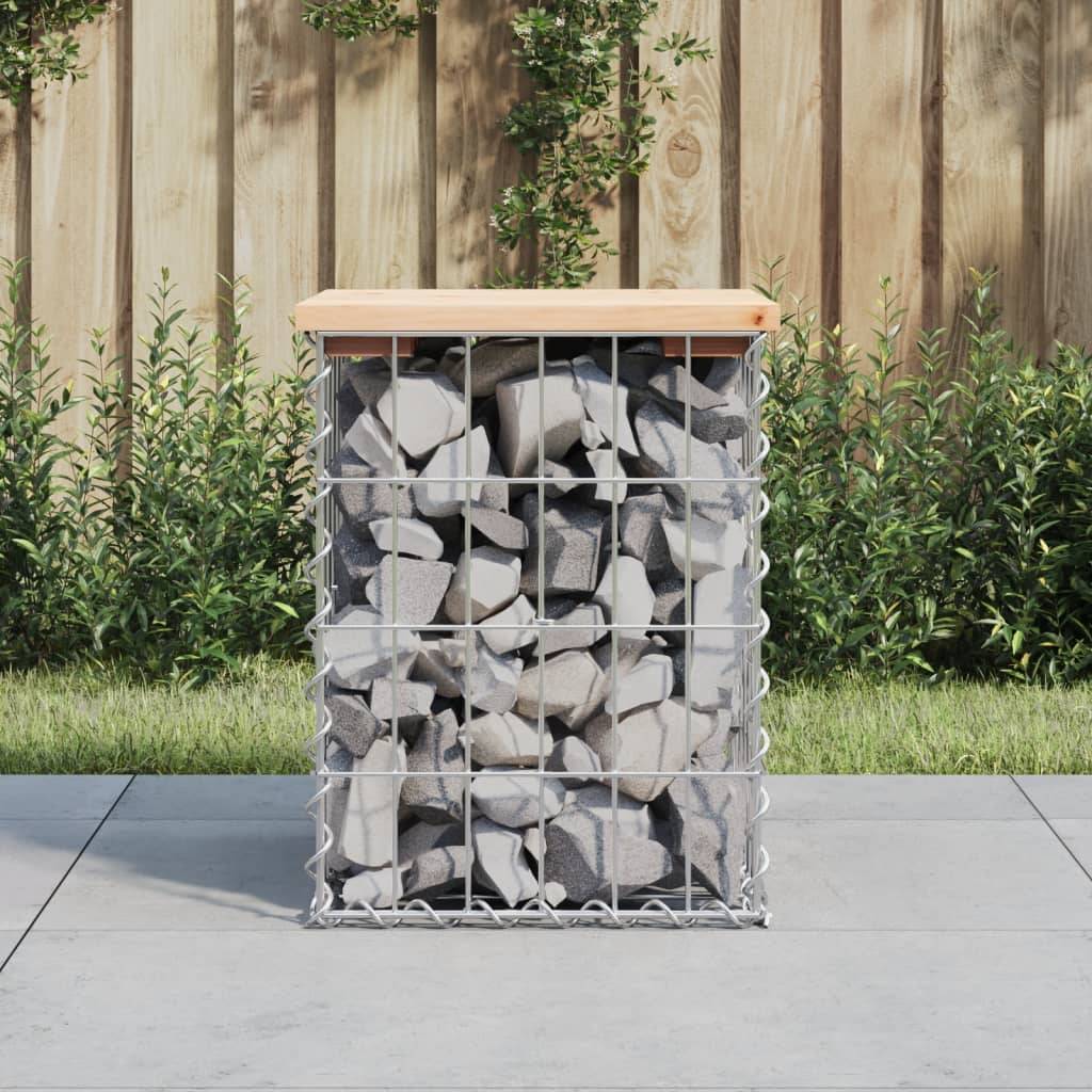 PANGIVO - Banc de jardin bois de pin et acier naturel 33 x 31 x 42 cm - PANGIVO - Image 1