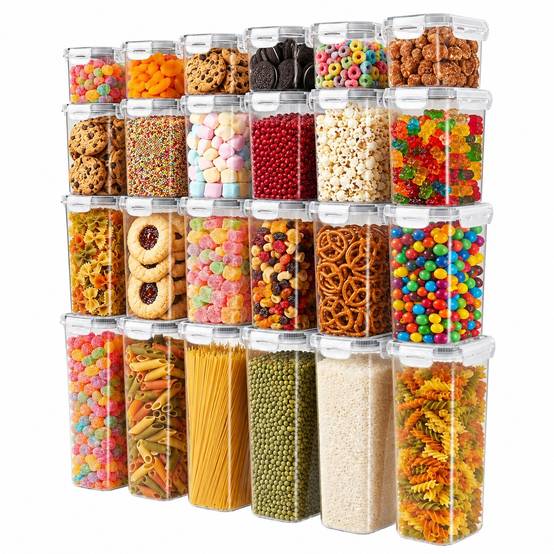 Boîtes de Conservation Alimentaire Hermétiques avec Couvercles Lot de 24 - Image 1