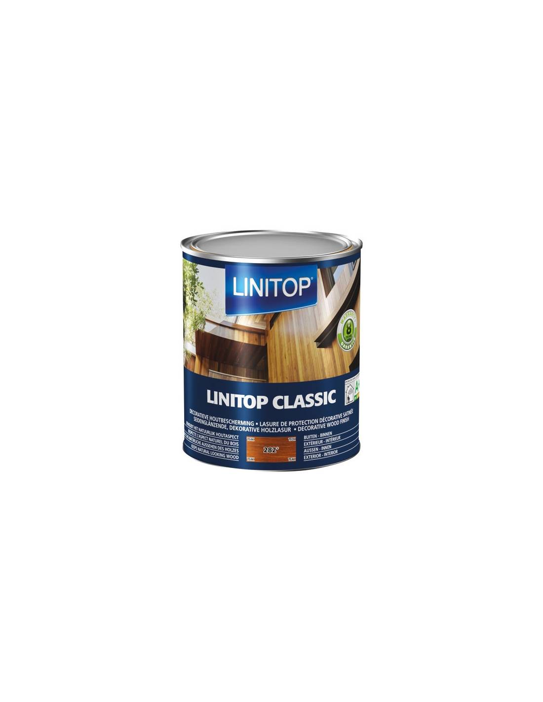 Durieu Linitop Classic Lasure Satin 1l Teck - Linitop