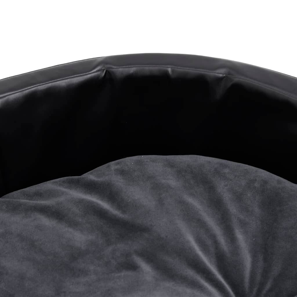 Vidaxl - Lit chiens Noir et gris foncé 99x89x21 cm Peluche et similicuir vidaXL 171268 - Image 4
