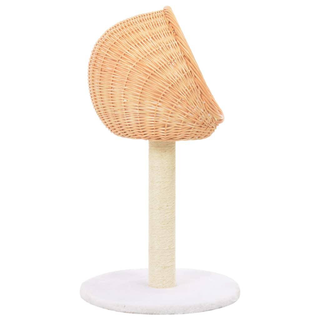 Helloshop26 - Arbre à chat griffoir grattoir niche jouet animaux peluché en sisal naturel bois de saule - Image 3