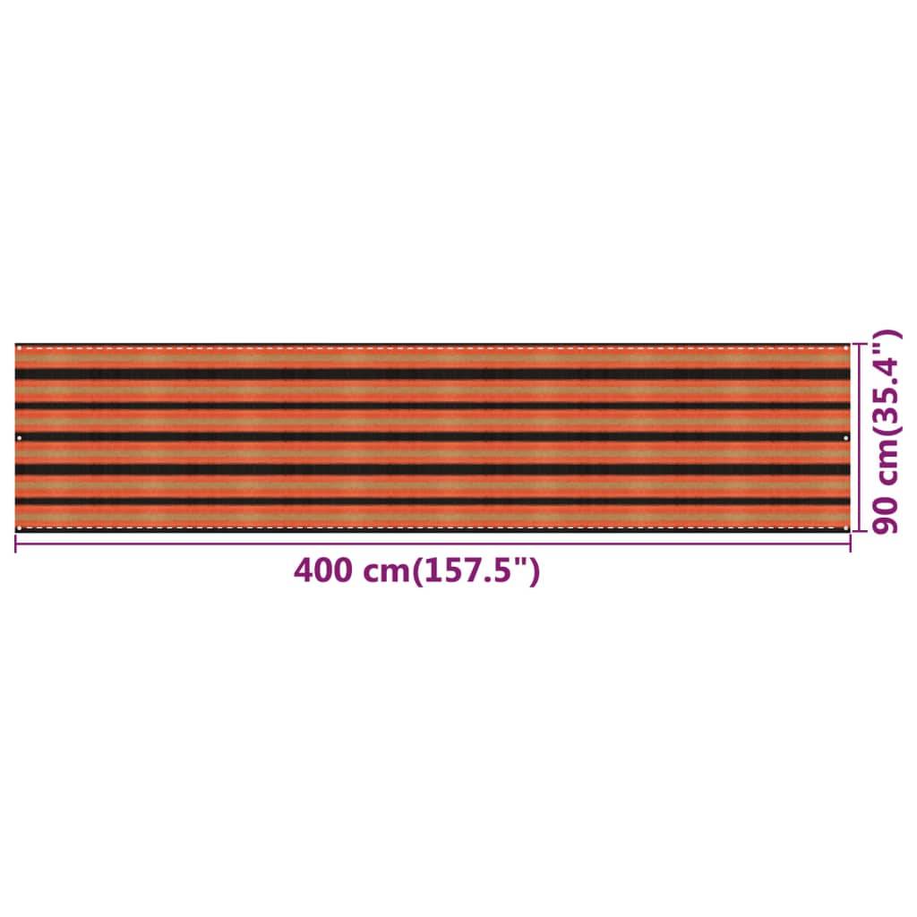 Helloshop26 - Écran de balcon brise pare vue protection confidentialité 90 x 400 cm PEHD multicolore - Image 5
