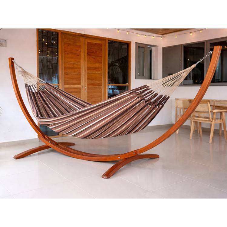 Tropical Hamac - Hamac avec support bois Latino XL Choco Oro - Tropical Hamac - Image 2