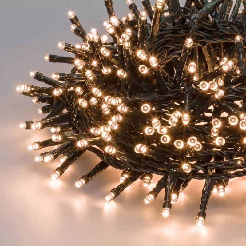 Lotti - Guirlande lumineuse Boa 40M 2000 LED blanc chaud câble vert foncé 8 effets Lotti - Image 2