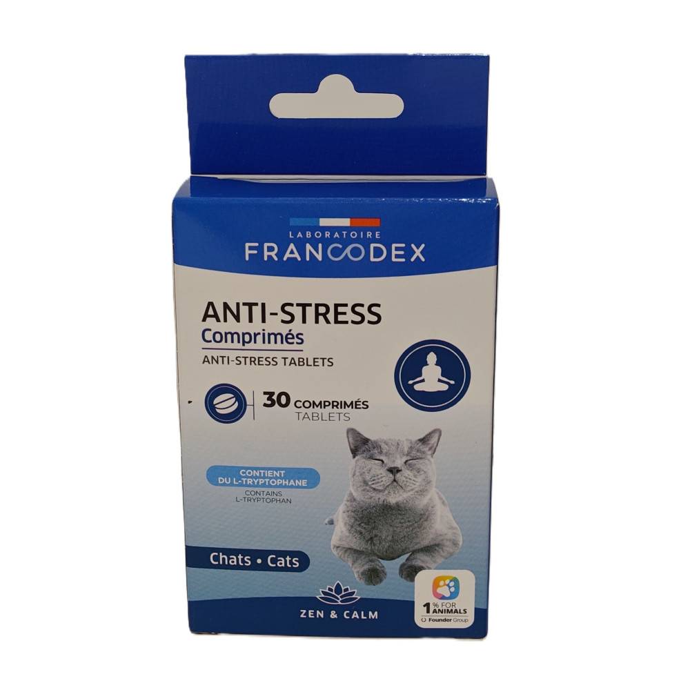 Francodex - 30 Comprimés Anti-Stress Pour Chats