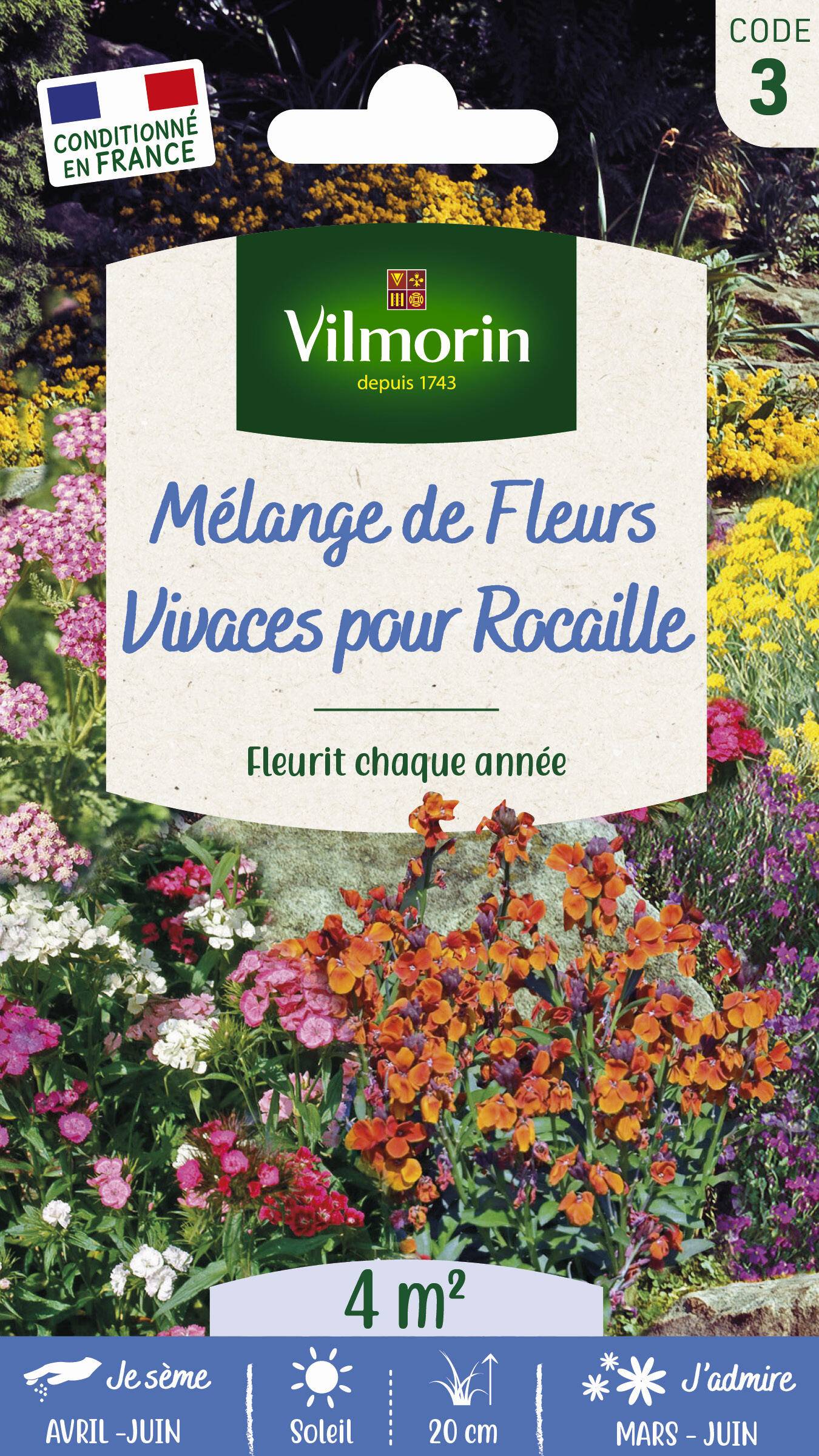 Vilmorin - Graines de Fleurs vivaces pour rocaille