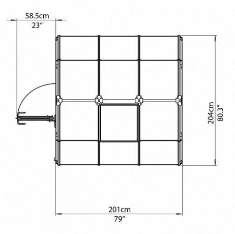 Canopia - Serre de jardin en polycarbonate Rion Eco Grow 4,10 m², Ancrage au sol Non - Image 4