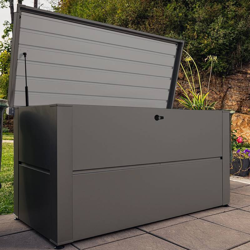 Guardi - Coffre de jardin - taille S - Anthracite - 135x65x69 - acier Guardi - Image 5
