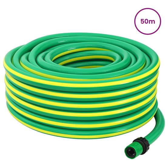 Vidaxl - Tuyau de jardin 5 couches Vert et jaune 1/2'' 50 m PVC vidaXL 42035817 - Image 2