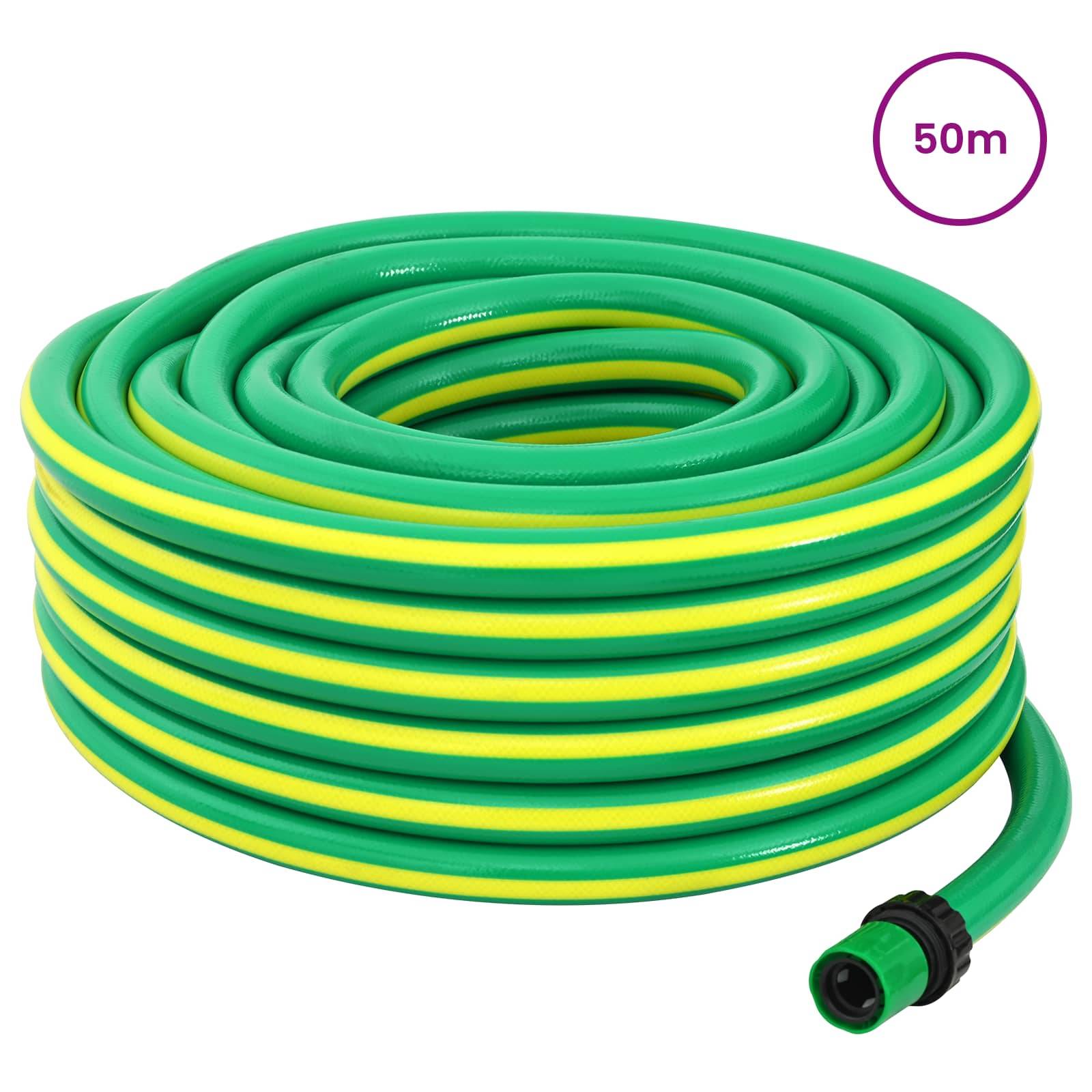 Vidaxl - Tuyau de jardin 5 couches Vert et jaune 1 / 2'' 50 m PVC vidaXL 42035817 - Image 2