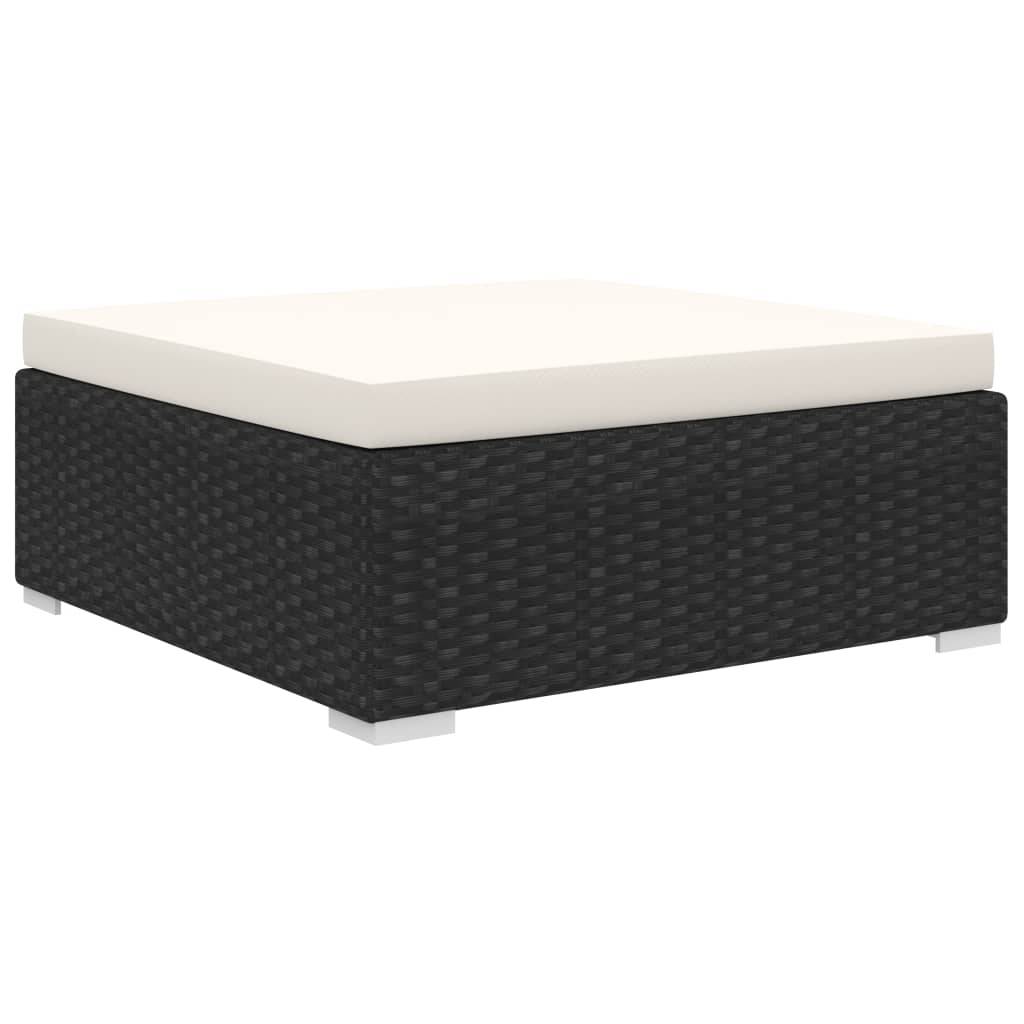 Vidaxl - Salon de jardin 10 pcs avec coussins Résine tressée Noir vidaXL 46815 - Image 6
