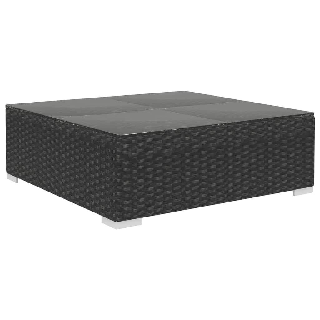Vidaxl - Salon de jardin 10 pcs avec coussins Résine tressée Noir vidaXL 46815 - Image 8