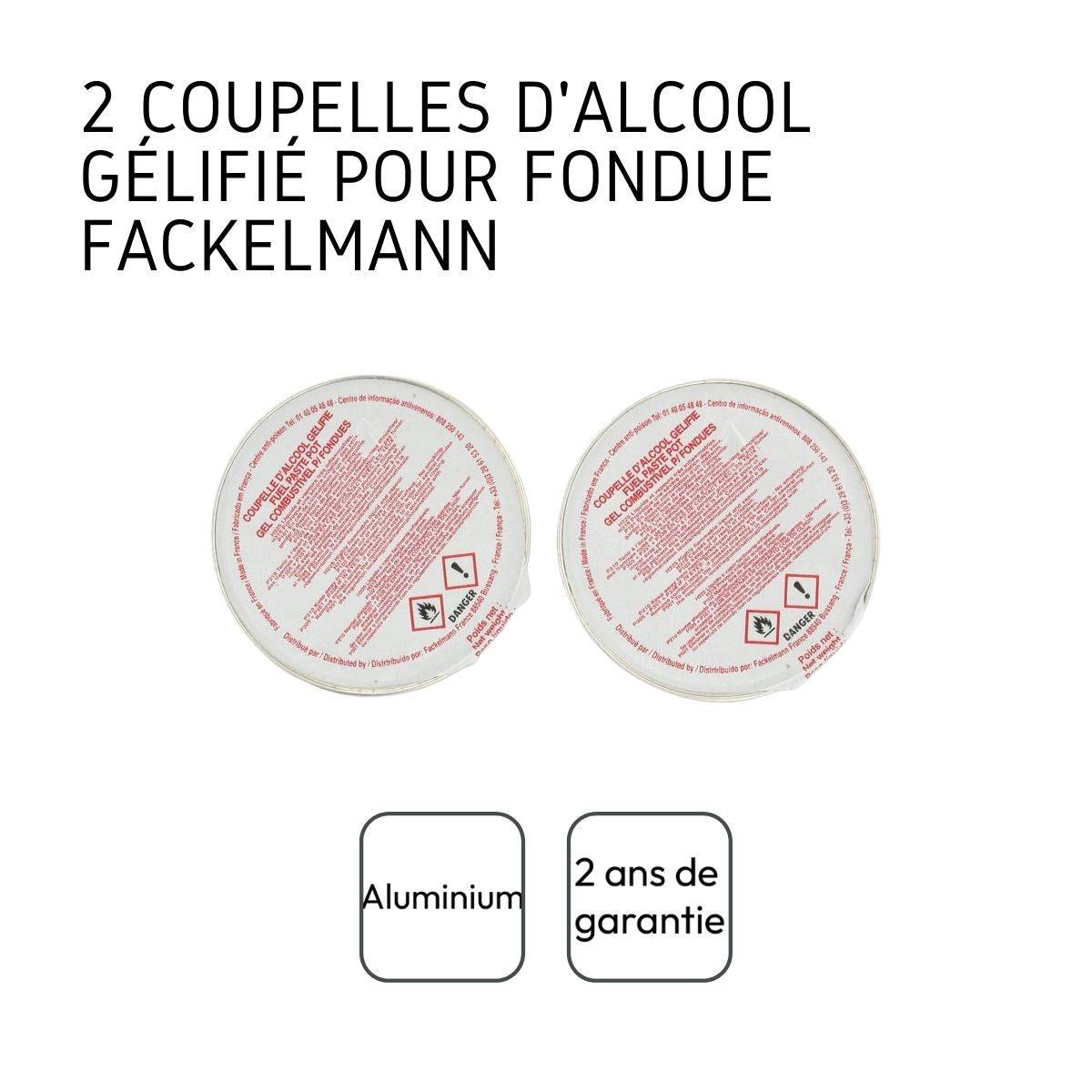 Lot de 2 coupelles d'alcool gélifié Fackelmann - Image 4