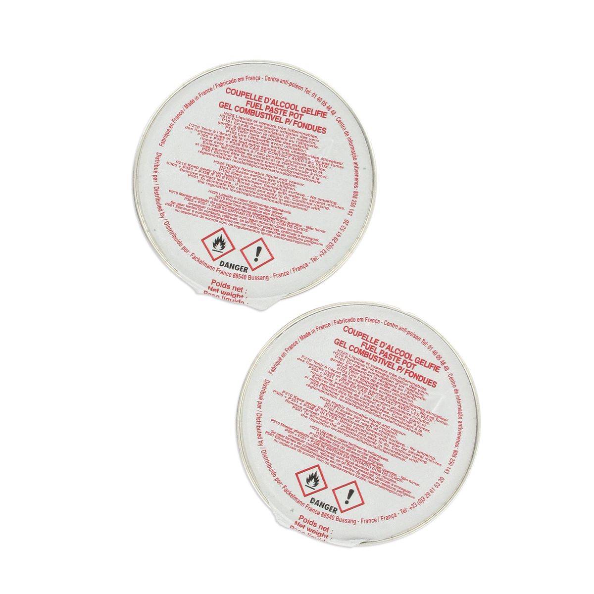 Lot de 2 coupelles d'alcool gélifié Fackelmann - Image 1