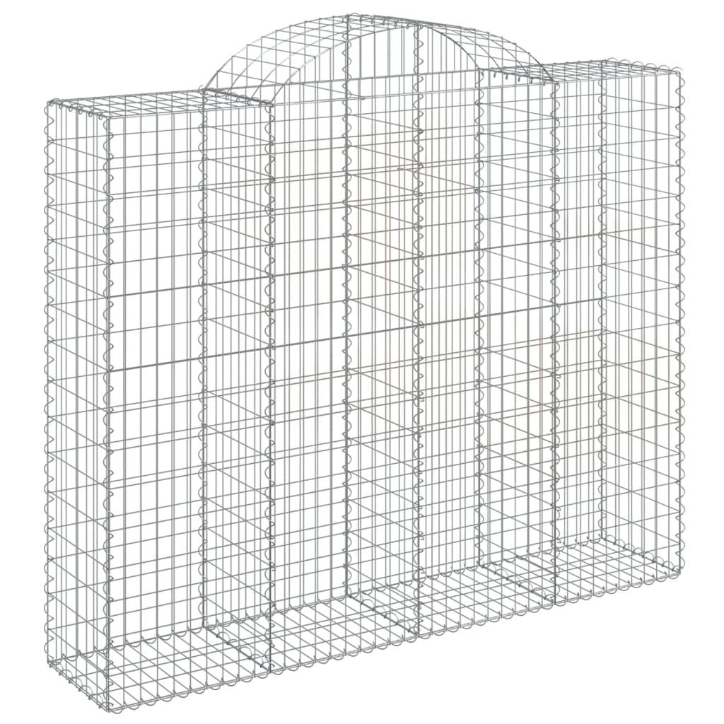 Vidaxl - Panier de gabions arqué 200x50x160/180 cm Fer galvanisé vidaXL 153498 - Image 2