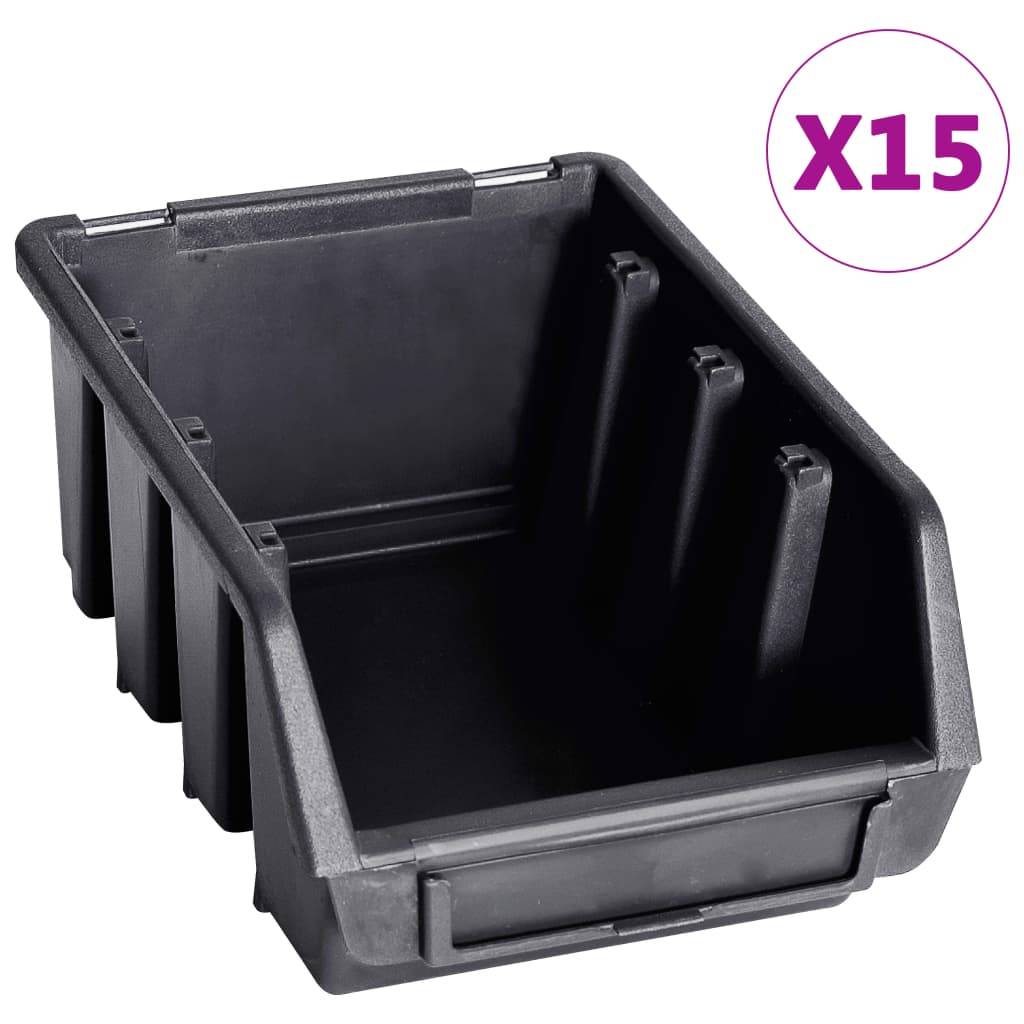 Helloshop26 - Kit de bacs de stockage et panneaux muraux 29 pièces rouge et noir - Image 5