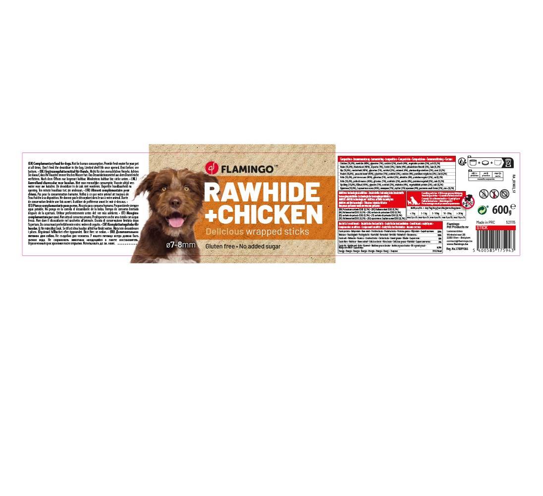 Eden - Friandise chien Bâton Blanc avec poulet - Image 3