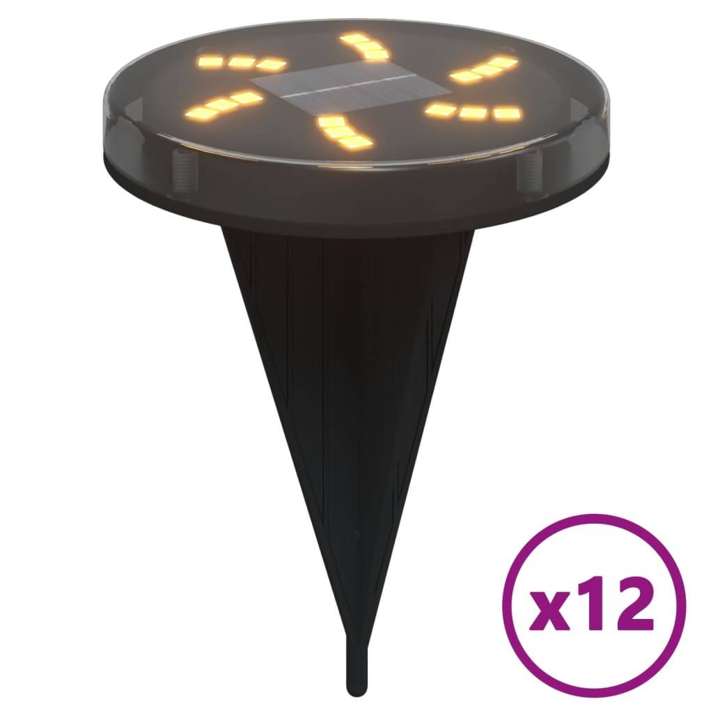 Lampe d'extérieur - Lampe de jardins solaires de sol et piquets de sol 12 pcs-JU795 - Image 1