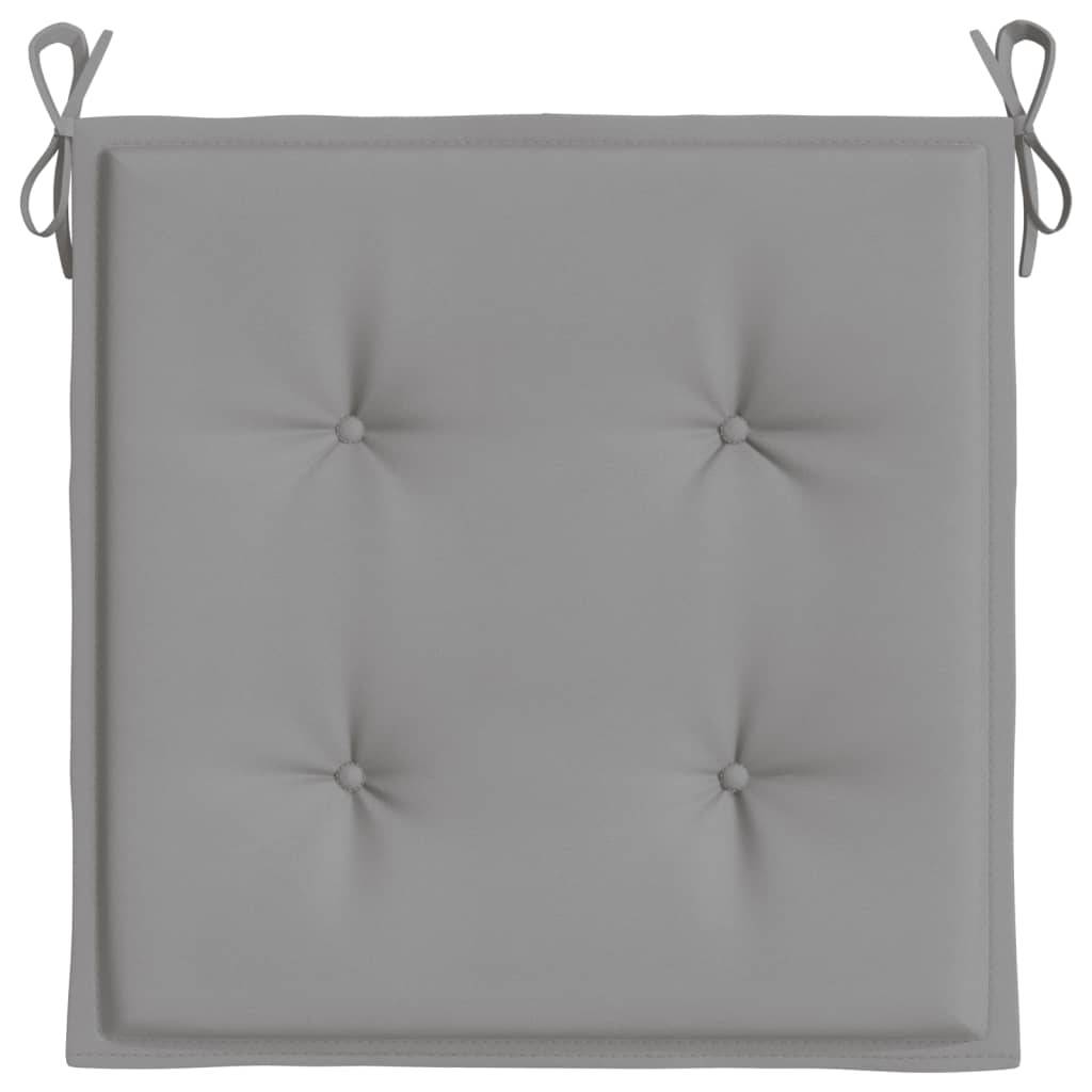 Coussins de chaise jardin lot de 6 gris 50x50x3 cm tissu oxford P149 - Image 6