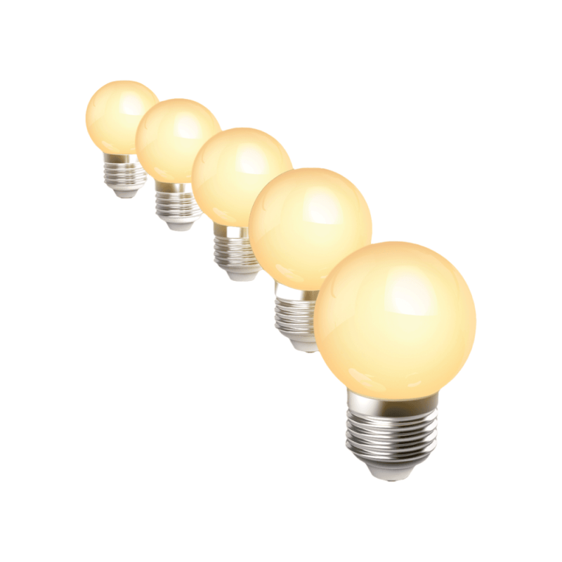 Xanlite - Lot de 5 Ampoules LED, Culot E27, Blanc Chaud, Spécial Extérieur - PACK5EEGRLP - Image 1