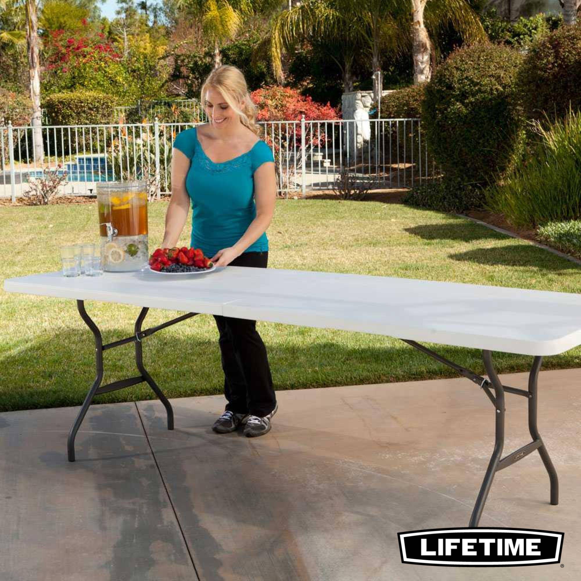 Lifetime - Table Rectangulaire Valise Pliante en deux (244 x 76 cm) Lifetime #80270 - Image 4