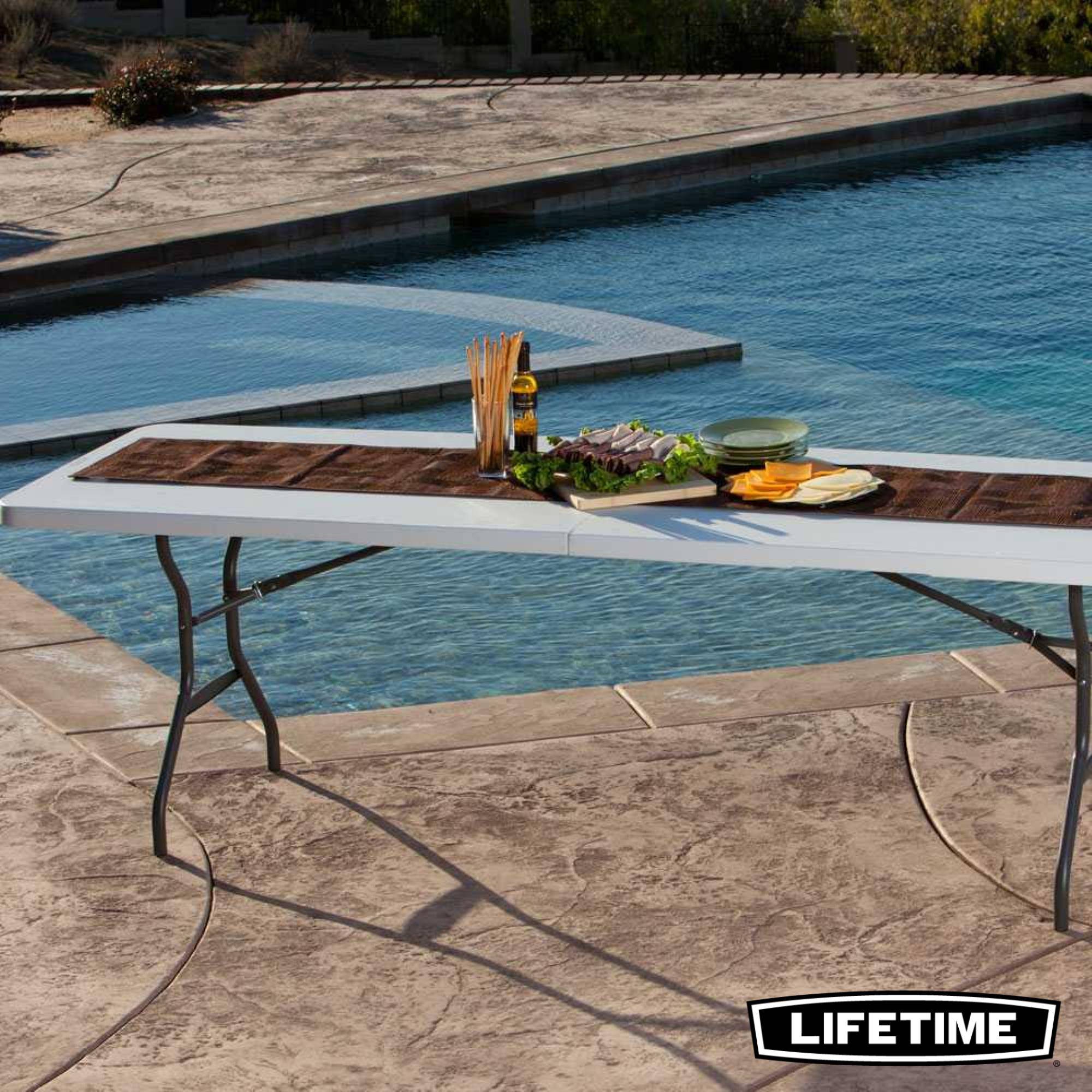 Lifetime - Table Rectangulaire Valise Pliante en deux (244 x 76 cm) Lifetime #80270 - Image 3