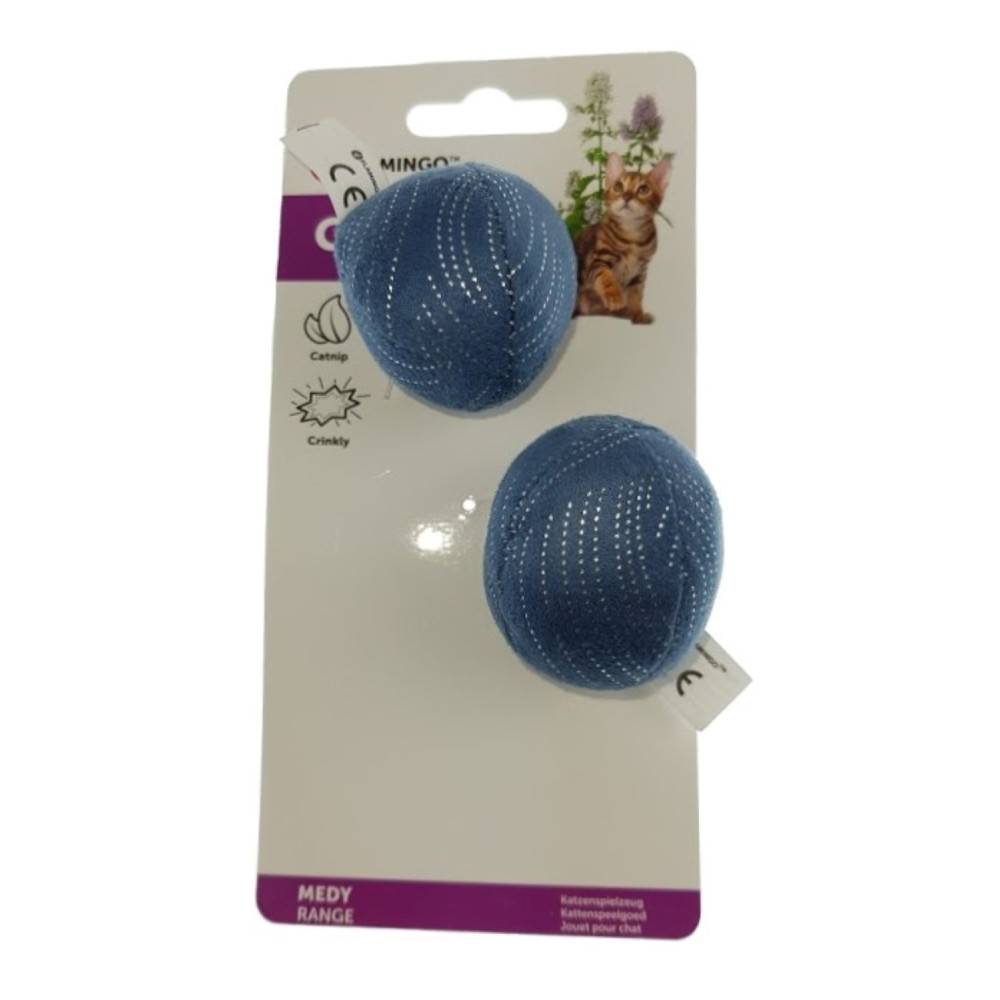 Jouet 2 Balles Medy bleu taille ø 5 cm pour chat - Image 3