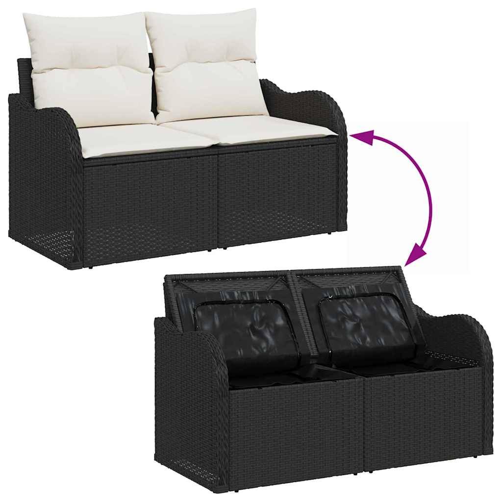 ComfortXL - Ensemble canapé extérieur 7 places Poly rotin modulable pour Balcon Noir et Blanc – ComfortXL Outdoor Living - Image 8