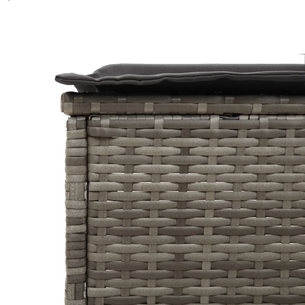 ComfortXL - 2 Transats Jardin Gris Résine Dossier Réglable Coussins Gris Foncé Terrasse – ComfortXL Outdoor Living - Image 9