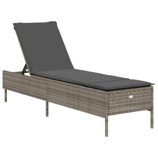 ComfortXL - 2 Transats Jardin Gris Résine Dossier Réglable Coussins Gris Foncé Terrasse – ComfortXL Outdoor Living - Image 4