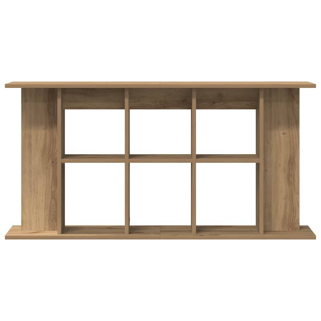 Meuble Support Aquarium 120cm Bois avec Étagères de Rangement Chêne Artisanal - ComfortXL Outdoor Living - Image 4