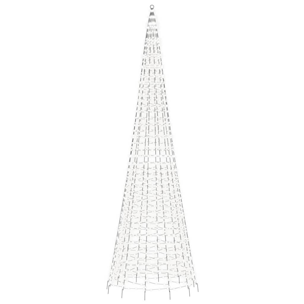 Sapin De Noël - Arbre de Noël lumineux sur mât de drapeau 1534 LED blanc 500 cm - Image 4