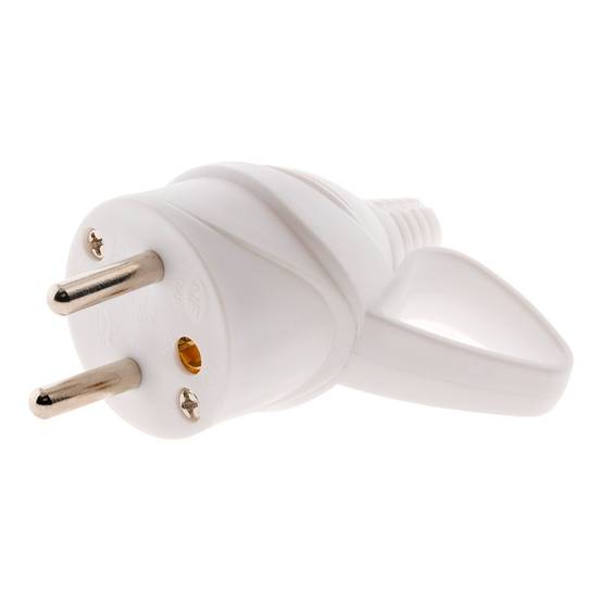Zenitech - Fiche mâle anneau 16A 2P+T blanc