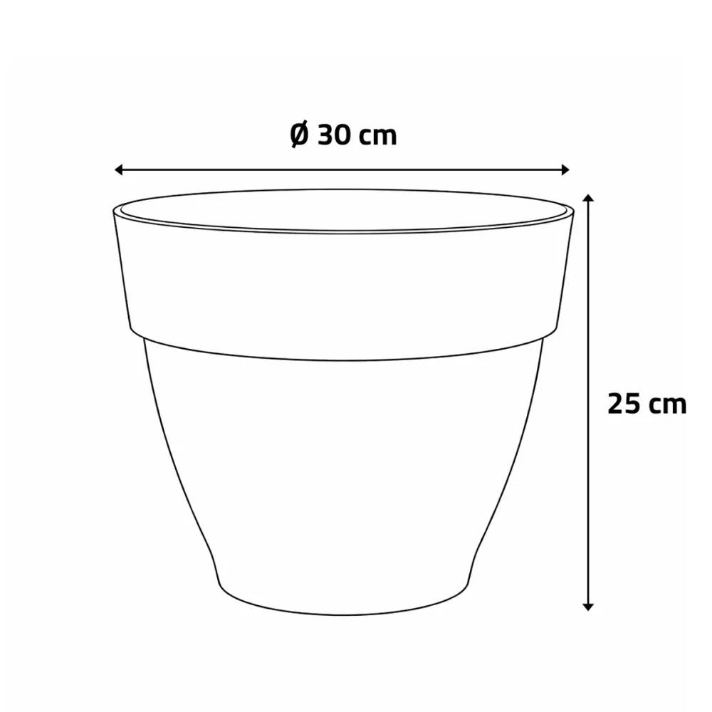 Elho - Pot de fleurs Ø30xH25cm en plastique recyclé - Elho® Gris - Image 5