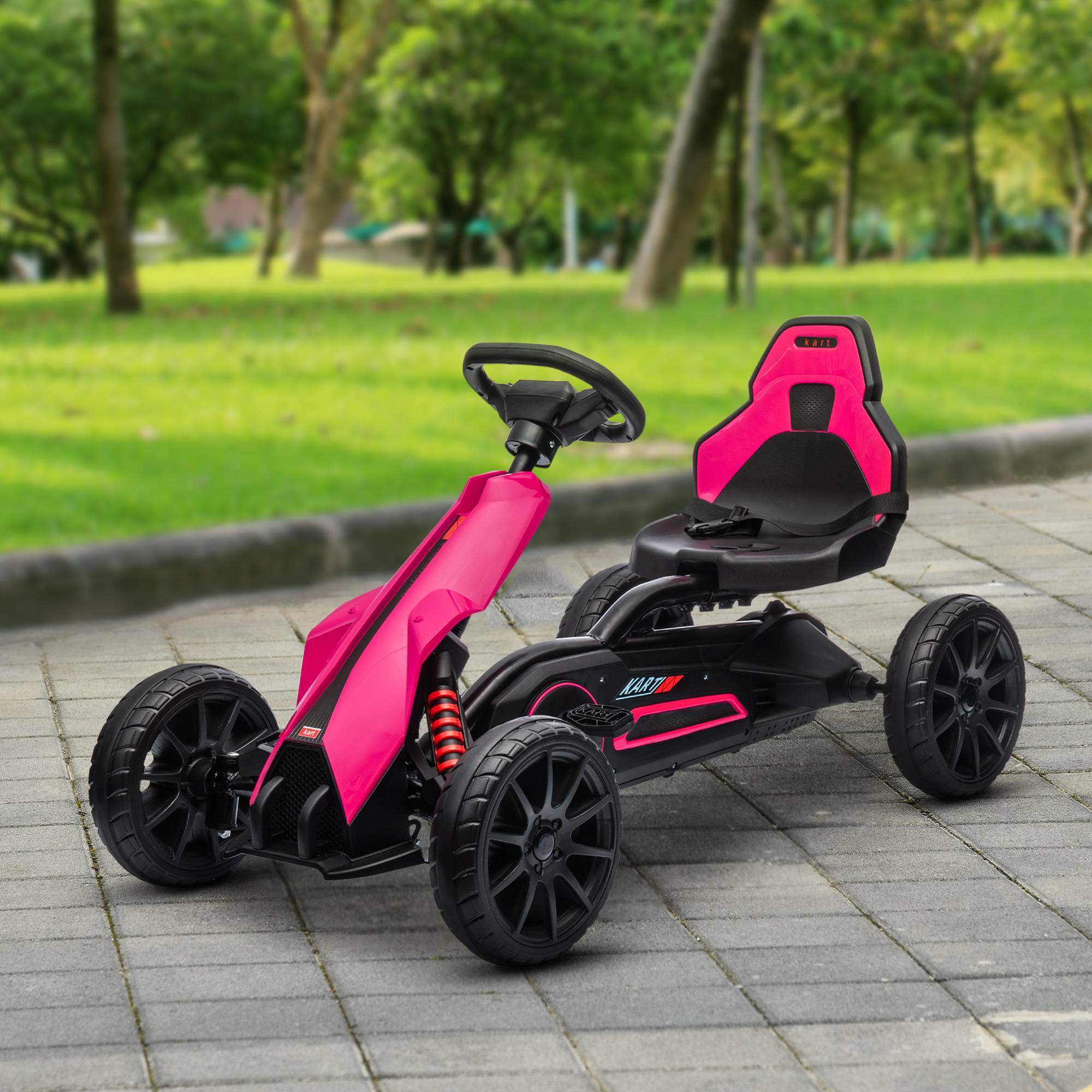 Costway Voiture électrique à enfourcher pour enfants 24 V, alimentée par batterie, avec télécommande parentale, musique, phares à LED, capacité de charge 30 kg, convient aux enfants de 3 ans et plus