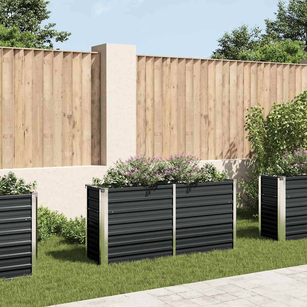 Prolenta Premium - Jardinière acier anthracite 160 x 40 x 77 cm - Prolenta premium p331.0 - Image 2