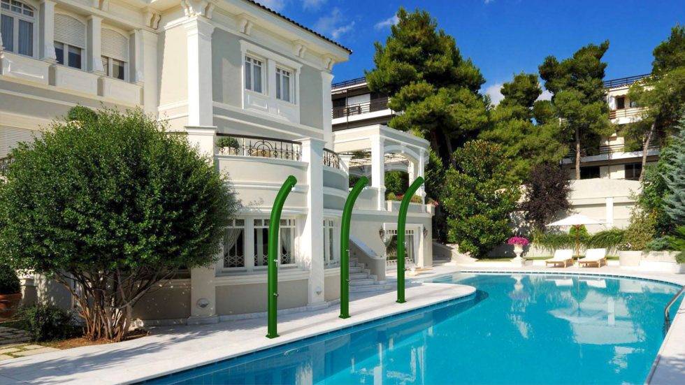 Douche solaire aluminium  Jolly  A520 VERTE by ARKEMA DESIGN - Image 2