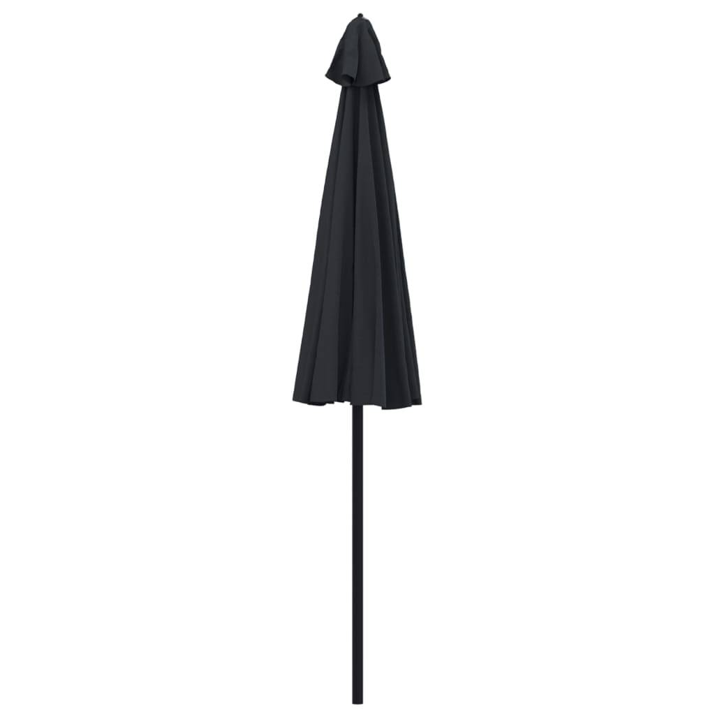 Helloshop26 - Parasol d'extérieur avec mât en aluminium 270 cm noir - Image 3