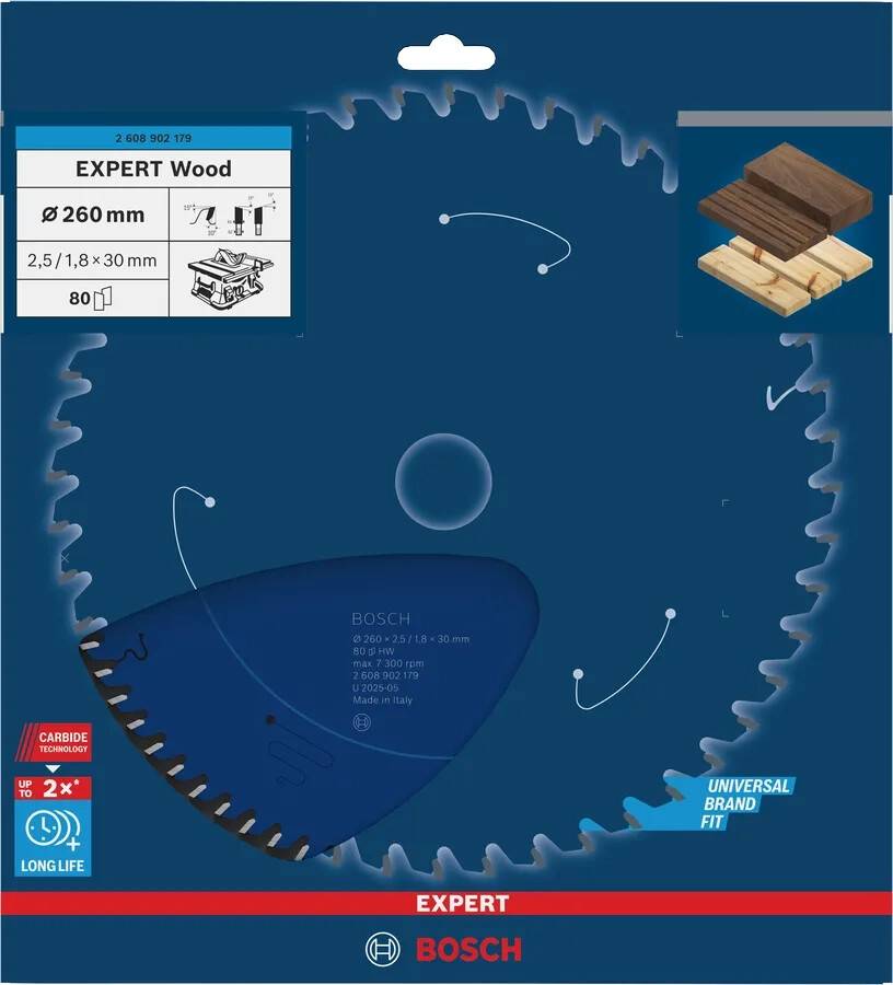 Bosch Professional - Lame de scie circulaire filaire EXPERT Wood pour scies stationnaires Ø260 mm - BOSCH - 2608902179 - Image 4