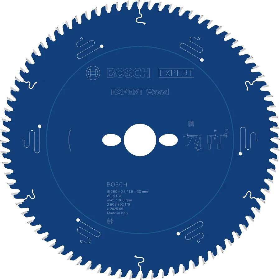 Bosch Professional - Lame de scie circulaire filaire EXPERT Wood pour scies stationnaires Ø260 mm - BOSCH - 2608902179 - Image 1