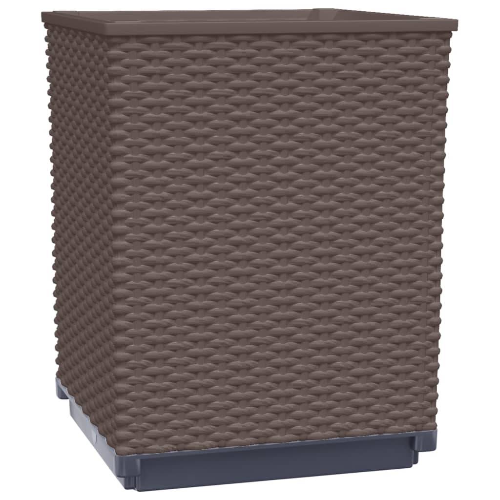 Vidaxl - Jardinières 4 pcs marron 30x30x37 cm polypropylène vidaXL 364189 - Image 5