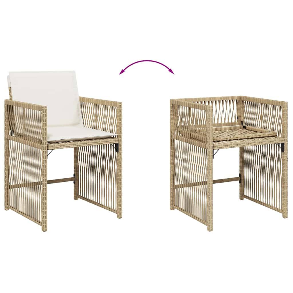 Prolenta Premium - Chaises de jardin rotin beige  50,5 x 54 x 79 cm  - Prolenta premium p3116.8 - Image 8