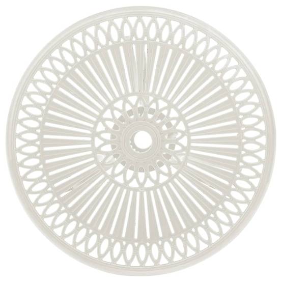 Petite Table de Jardin Ronde Blanche Ø62cm en Aluminium Fondu Style Bistrot – ComfortXL Outdoor Living - Image 3