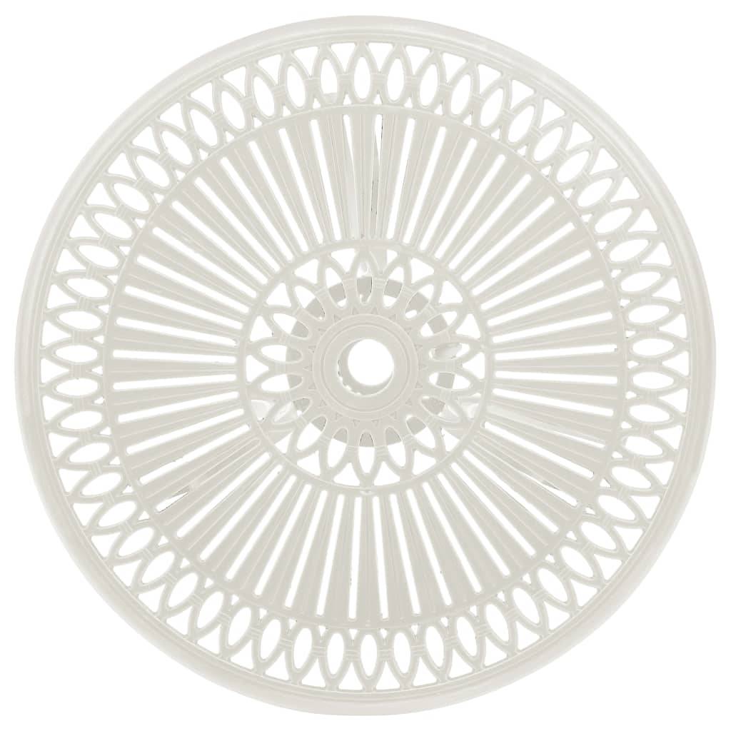 Petite Table de Jardin Ronde Blanche Ø62cm en Aluminium Fondu Style Bistrot – ComfortXL Outdoor Living - Image 3
