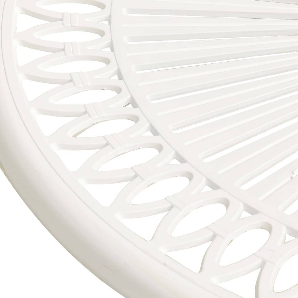 Petite Table de Jardin Ronde Blanche Ø62cm en Aluminium Fondu Style Bistrot – ComfortXL Outdoor Living - Image 4