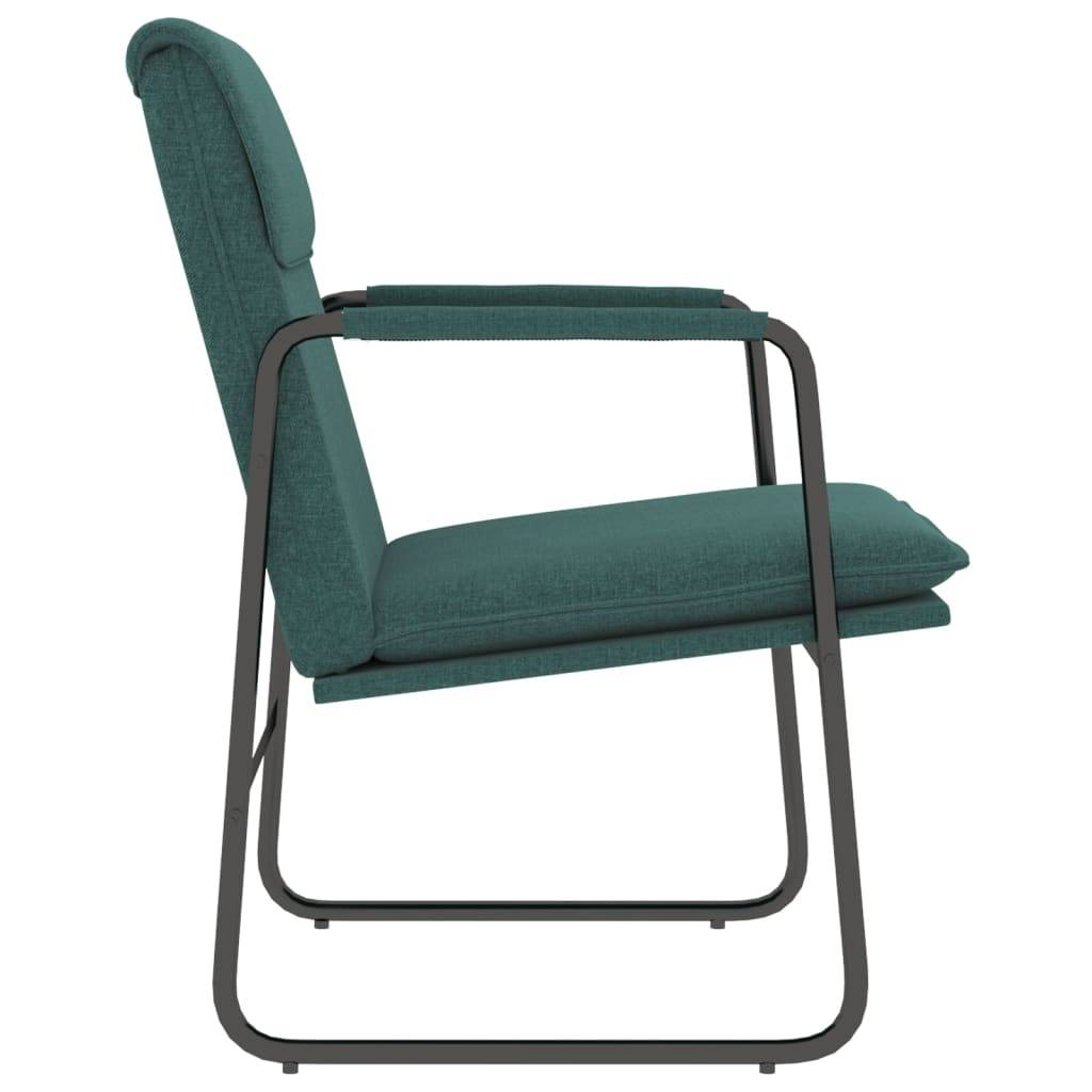 Maison Chic - Chaise longue | Transat | Bain de soleil Vert foncé 55x64x80 cm Tissu - Image 4