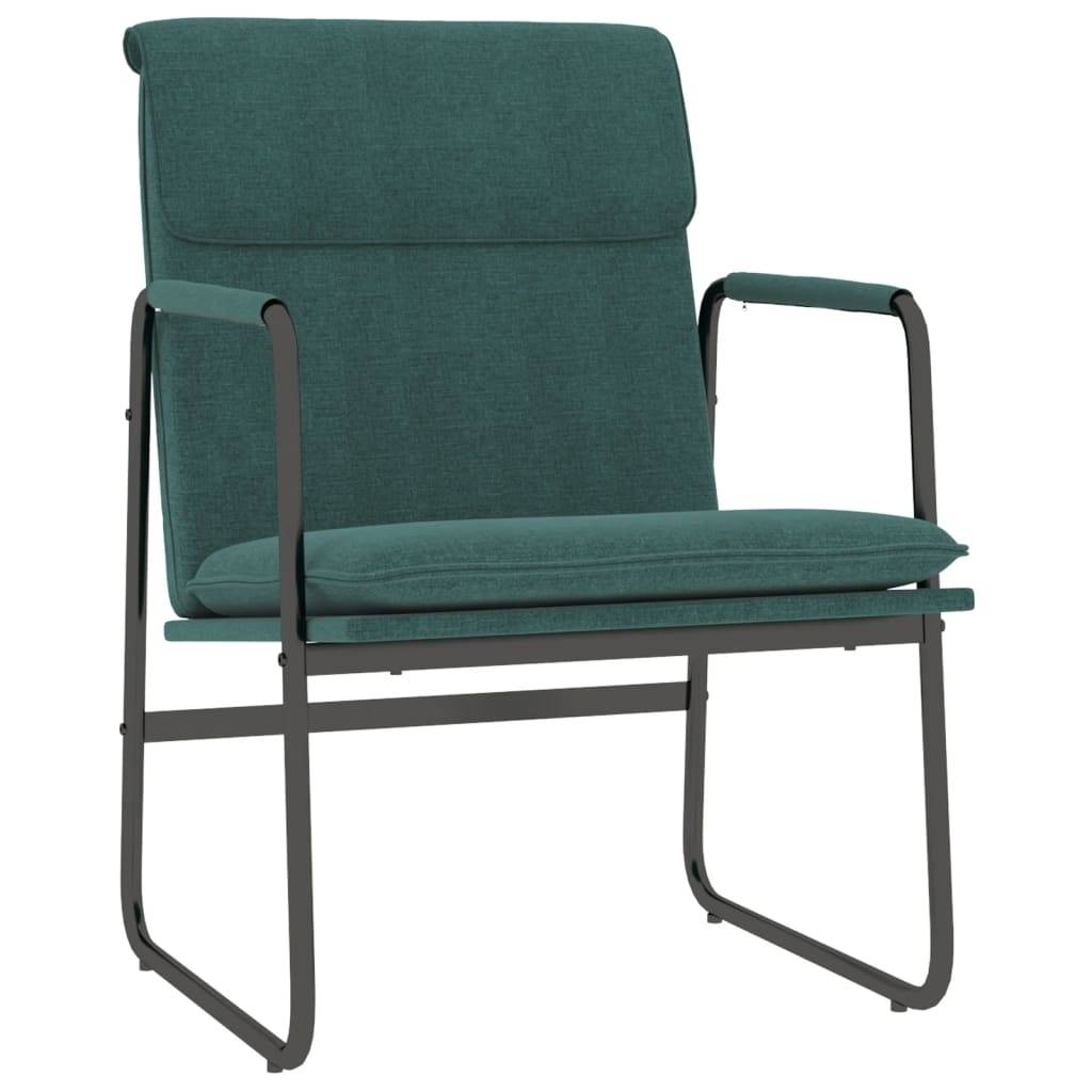 Maison Chic - Chaise longue | Transat | Bain de soleil Vert foncé 55x64x80 cm Tissu - Image 1