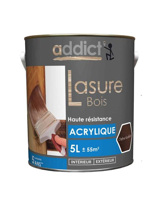 Lasure Acrylique 5 Litres Chene Rustique - Addict - Image 1