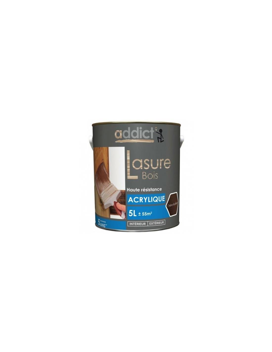 Lasure Acrylique 5 Litres Chene Rustique - Addict - Image 2